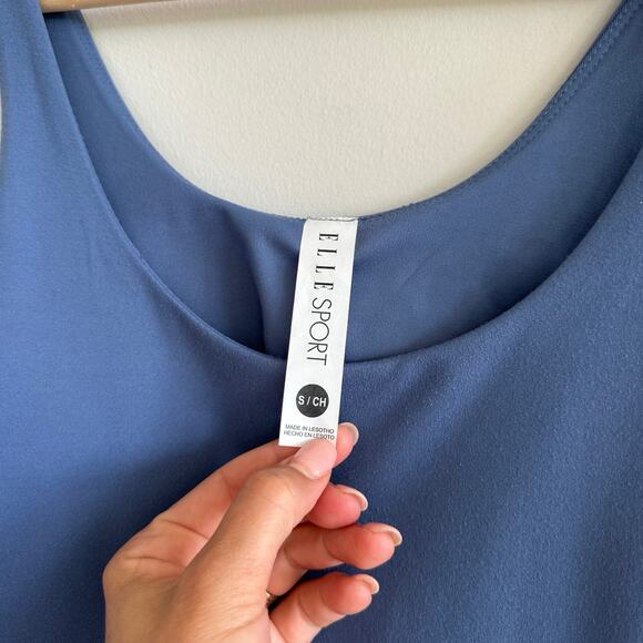 Elle Sport Sleeveless Women's Active Tank Dress Blue S - Picture 5 of 8